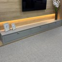 Ver imagem 4 de Tapete Retangular Trellas Grécia Linha Linho Cinza 71% Algodão 29% Poliéster Base Antiderrapante Res