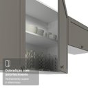 Ver mais imagens de Armário Aéreo 100 Cm 1 Porta Basculante Branco/cinza Vik Madesa