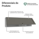 Ver imagem 3 de Armário Aéreo 100 Cm 1 Porta Basculante Branco/cinza Vik Madesa