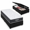 Ver imagem 2 de Cama Box Baú Airtech Antares Solteiro + Colchão de Molas Ensacadas - Ortobom - Spring - 88x188x67cm