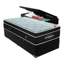 Ver imagem 1 de Cama Box Baú Airtech Antares Solteiro + Colchão de Molas Ensacadas - Ortobom - Spring - 88x188x67cm