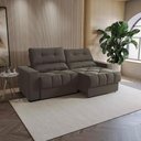 Ver imagem 2 de Sofá Retrátil Kappesberg Sander Suede Café