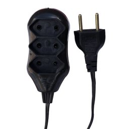 Régua Extensão Elétrica New POP 3 Tomadas 2p 10A 10 Metros Cabo Paralelo Bivolt 127V e 250V - Preto  - 6