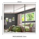 Ver imagem 3 de Guarda Roupa Juvenil 100% Mdf Madesa Kevin 3 Portas de Correr de Espelho - Branco
