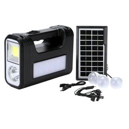 Kit Energia Solar Com 1 Placa 3 Lâmpadas Bateria Carregador - 1