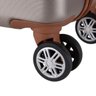 Mala de Viagem Media em ABS Yins 21068 Rodas Duplas Cadeado Integrado Champagne - 4