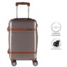 Mala de Viagem Media em ABS Yins 21068 Rodas Duplas Cadeado Integrado Champagne - 2