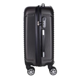 Mala de Bordo Pequena para Viagem em ABS Yins 21072 Rodinhas Duplas Cadeado Integrado TAM P - Cinza - 3