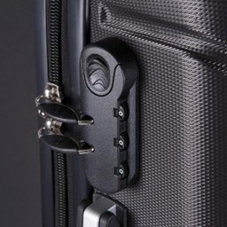 Mala de Bordo Pequena para Viagem em ABS Yins 21072 Rodinhas Duplas Cadeado Integrado TAM P - Cinza - 6