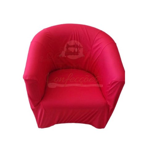 Capa Poltrona Ferradura:vermelha