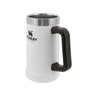 Kit Copo 473ml e Caneca 709ml Stanley Cerveja Térmicos Inox Cor:Branco - 3