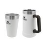 Kit Copo 473ml e Caneca 709ml Stanley Cerveja Térmicos Inox Cor:Branco - 1