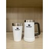 Kit Copo 473ml e Caneca 709ml Stanley Cerveja Térmicos Inox Cor:Branco - 2