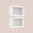 Ver imagem 1 de Kit 2 Nichos 30cm Branco Infantil para Quarto de Bebê Estante