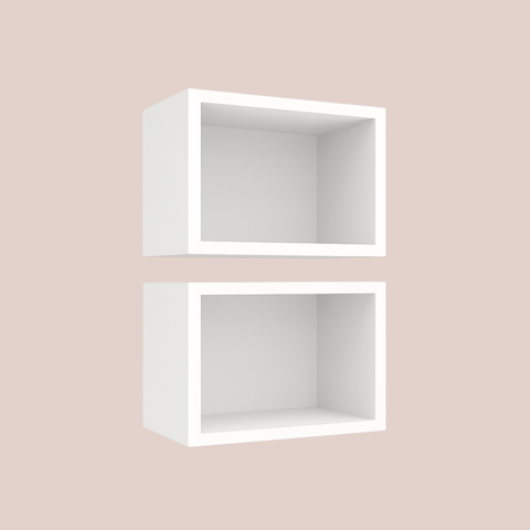 Kit 2 Nichos 30cm Branco Infantil para Quarto de Bebê Estante