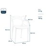 Cadeira de Jantar Allegra Super Resistente e Empilhável Garden Life Branca - 4