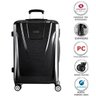 Conjunto de Malas de Viagem Expansível em Policarbonato Samsonite Derby Cadeado Tsa 2 Peças P/M Preta - 2