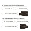 Ver mais imagens de Kit Sofás Sandero 2 e 3 Lugares Paraná com Painel Tv 55 Esmeralda Caemmun