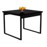 Mesa Quadrada para Cozinha Pequena Estrutura de Ferro Preta Moderna:preto - 2