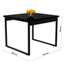 Mesa Quadrada para Cozinha Pequena Estrutura de Ferro Preta Moderna:preto - 3