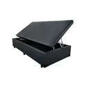 Ver imagem 1 de Cama Box Baú Solteiro Preto com Pistao a Gás Abertura Lateral Sintético