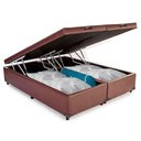 Ver imagem 3 de Cama Box Baú Casal Bipartido Sintético Sereneprime Marrom 138x188x44