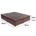 Ver imagem 5 de Cama Box Baú Casal Bipartido Sintético Sereneprime Marrom 138x188x44