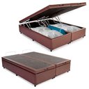 Ver imagem 1 de Cama Box Baú Casal Bipartido Sintético Sereneprime Marrom 138x188x44