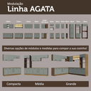 Ver mais imagens de Porta-Geladeira 73 cm 1 Porta Basculante Cinza/Rustic/Cinza Agata Madesa