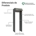 Ver imagem 3 de Porta-Geladeira 73 cm 1 Porta Basculante Cinza/Rustic/Cinza Agata Madesa