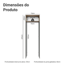 Ver imagem 2 de Porta-Geladeira 73 cm 1 Porta Basculante Cinza/Rustic/Cinza Agata Madesa