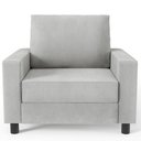 Ver imagem 3 de Poltrona Decorativa para e Recepção Malta L02 Linho Cinza - Lyam Decor