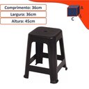 Ver imagem 7 de Kit 4 Banqueta Plástico Empilhável Cozinha Preto Mor
