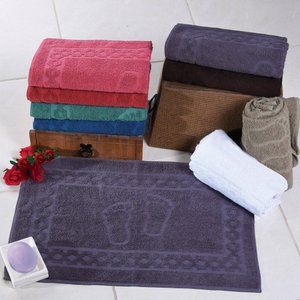 Toalha de Piso Luxo Super Macia 100% Algodão 45x68