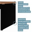 Ver imagem 5 de Escrivaninha Mesa Escritório Diretor Retangular com Gaveteiro Suspenso com Chave 120cm Nogal Sevilha e Preto Marrom