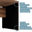 Ver imagem 7 de Escrivaninha Mesa Escritório Diretor Retangular com Gaveteiro Suspenso com Chave 120cm Nogal Sevilha e Preto Marrom
