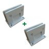 1012 - 2 Dobradiças central para união vidro alvenaria para porta blindex - Branco - 2