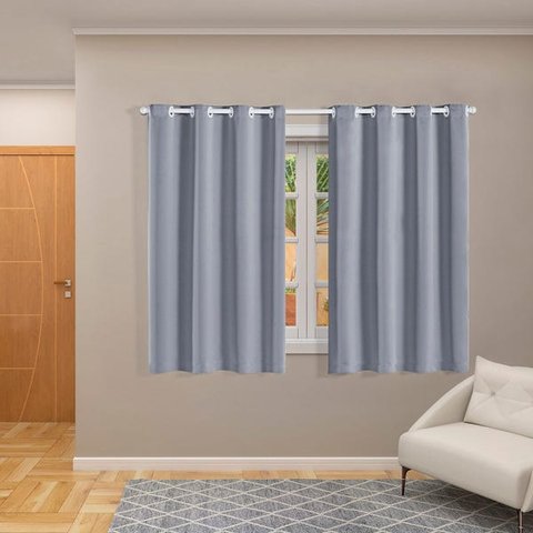 Cortina Blackout Corta Luz 70 % em Tecido 2,70 M x 1,60 M - Gelo