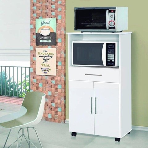 Balcão Multiuso para Microondas Primus Ipe - Branco