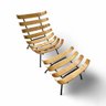 Poltrona Costela G2home+puff Linho Terracota Lâmina Madeira - 6