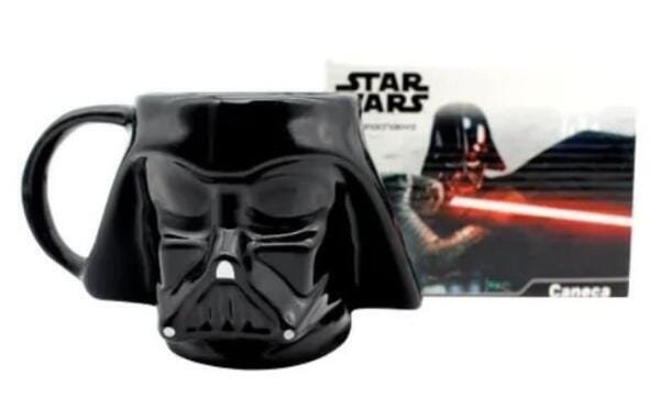 Caneca Porcelana 3D Star Wars Darth Vader 500ml