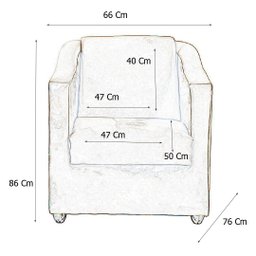 Kit 2 Poltronas Decorativas Lucy Suede Cinza Claro MV Estofados - 4