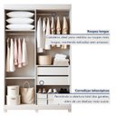 Ver imagem 7 de Guarda-Roupa Casal 4 Portas 2 Gavetas em MDF Jandaia Branco