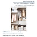 Ver mais imagens de Guarda-Roupa Casal 4 Portas 2 Gavetas em MDF Jandaia Branco