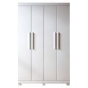 Ver imagem 2 de Guarda-Roupa Casal 4 Portas 2 Gavetas em MDF Jandaia Branco