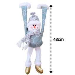 Jogo Papai Noel e Boneco de Neve Pendurado Pelúcia Natal 48cm - Art Christmas - 7