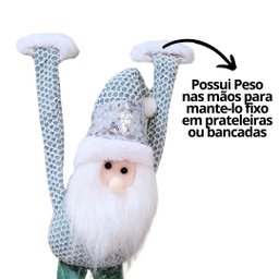 Jogo Papai Noel e Boneco de Neve Pendurado Pelúcia Natal 48cm - Art Christmas - 3