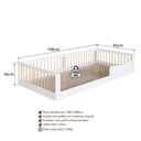 Ver imagem 3 de Cama Solteiro Infantil em MDP Montessoriana Branco/Marrom Yescasa