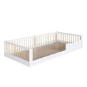 Ver imagem 2 de Cama Solteiro Infantil em MDP Montessoriana Branco/Marrom Yescasa