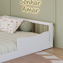 Ver imagem 5 de Cama Solteiro Infantil em MDP Montessoriana Branco/Marrom Yescasa